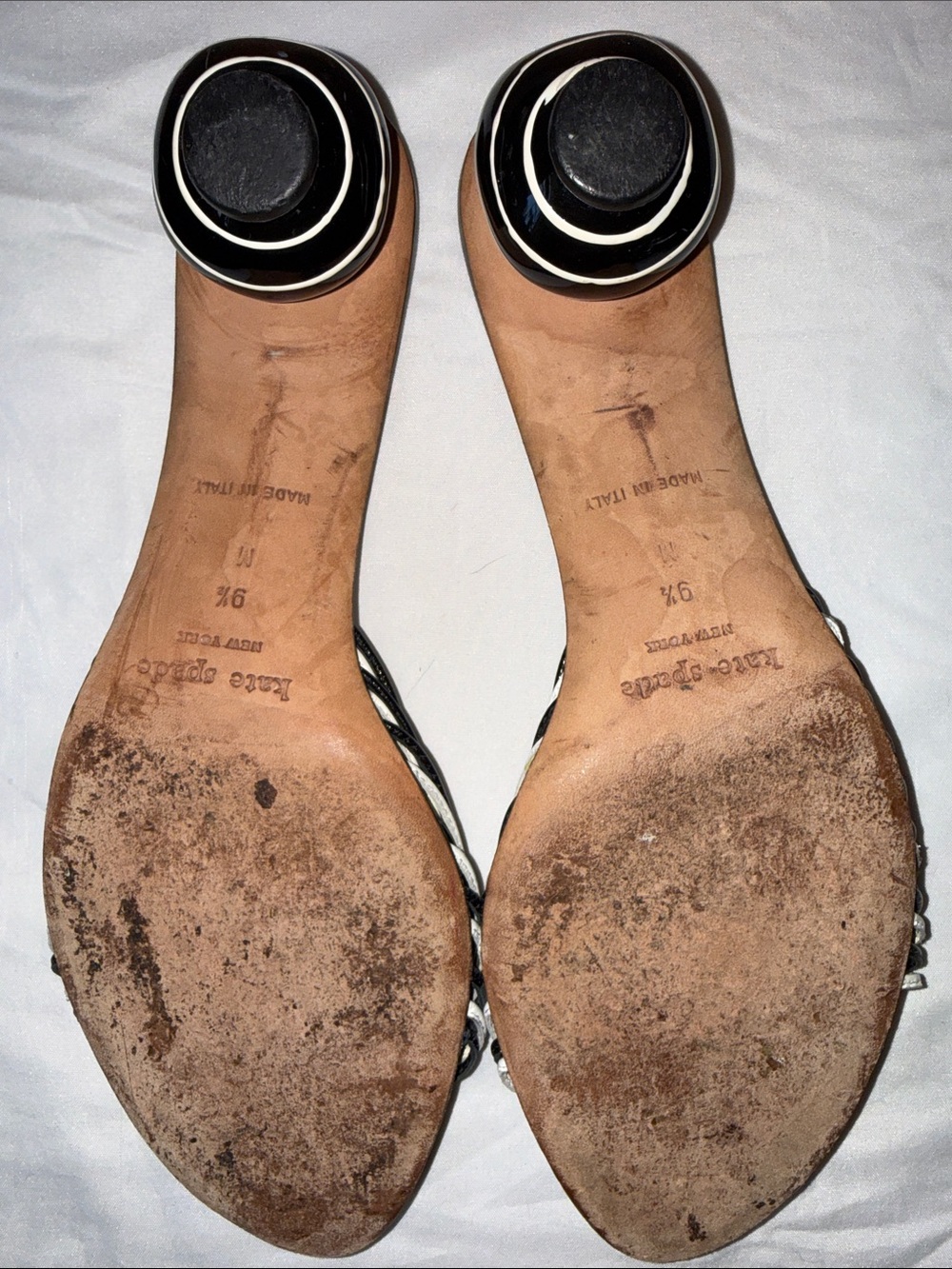 kate spade Black and White Knotted Slingback Mules - Picture 4 of 8